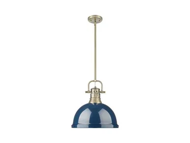 Duncan One Light Pendant (3604-L AB-NVY)