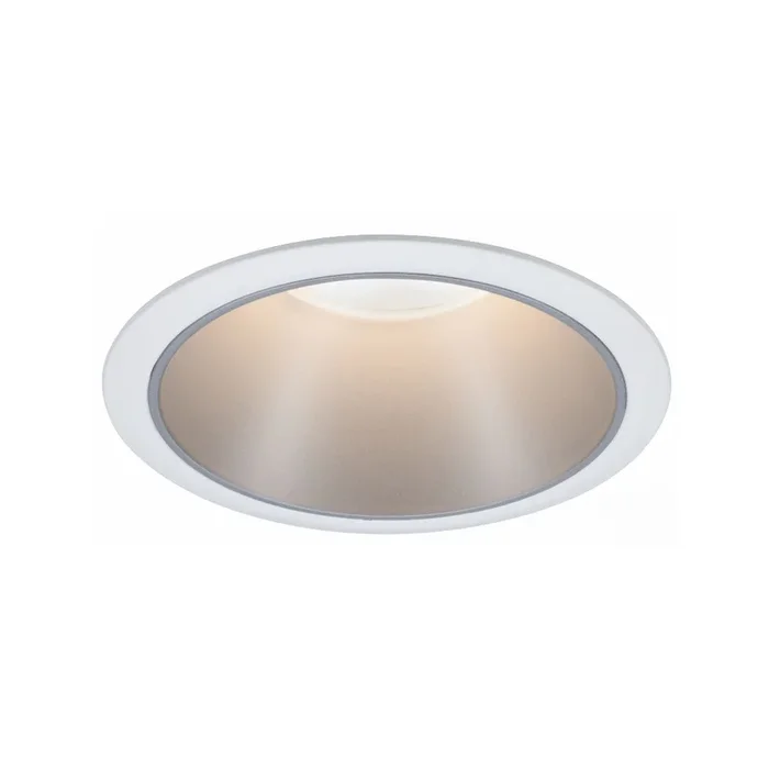 Einbauleuchte COLE, rund, � 8.8cm, starr, r�ckversetzt, 230V, GU10 max. 10W, Alu/Kunststoff, Wei� matt / Silber