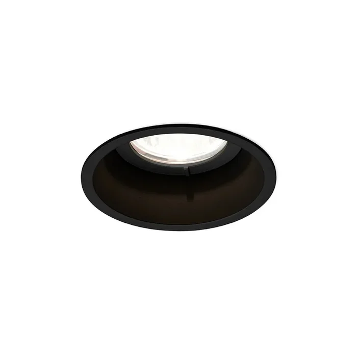 Einbaustrahler DEEP IP44 1.0 – MR16, 12V, GU5.3, QR-CBC51 max. 12W, starr, Clipfedern, mattschwarz