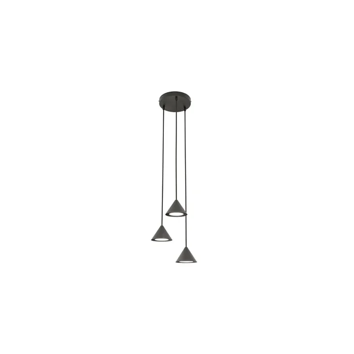 Elit minimalistische Pendelleuchte 3-flammig schwarz