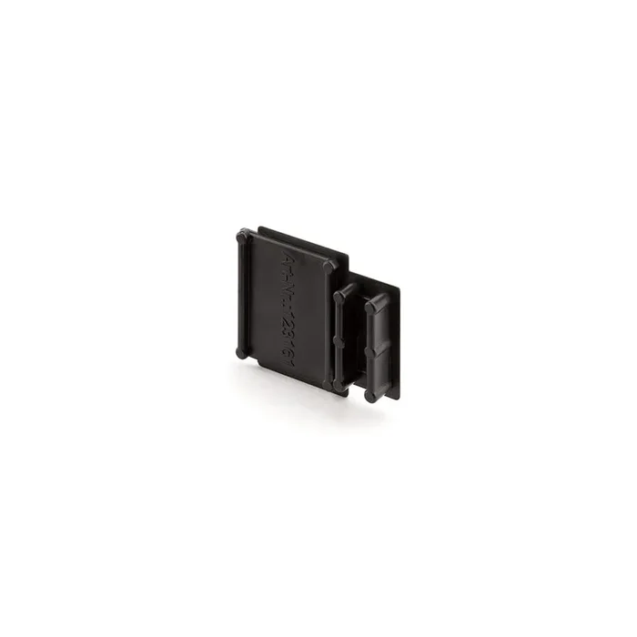 Endkappe f�r Einbau-Montageprofil PLANO mit Fl�gel/ohne Steg, 2 St�ck, ABS-Kunststoff, schwarz