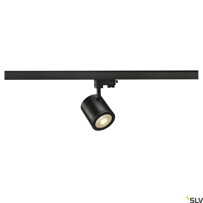 ENOLA C TRACK, Spot für Hochvolt-Stromschiene 3Phasen, LED, 3000 K, rund, schwarz, 55°, 11,2 W, inkl. 3Phasen-Adapter