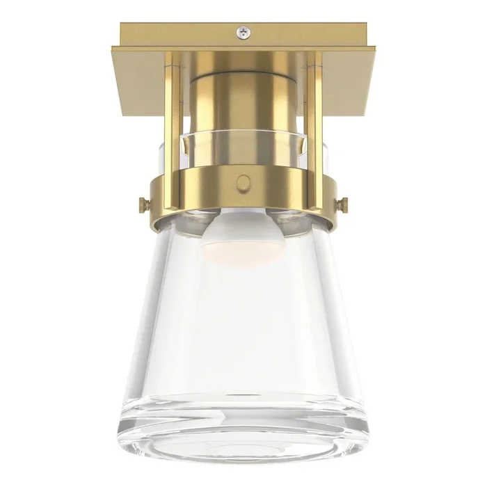 Erlenmeyer 1 Light Semi-Flush 1-Light Clear Glass (ZM) in Modern Brass128705-SKT-86-ZM0467