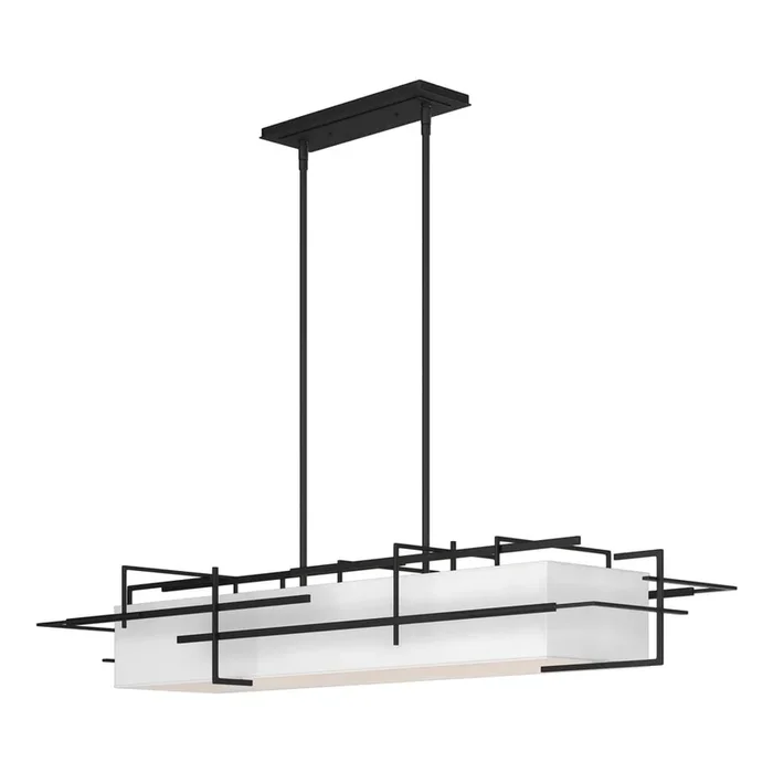 Etch Pendant – Black – Natural Anna Shade