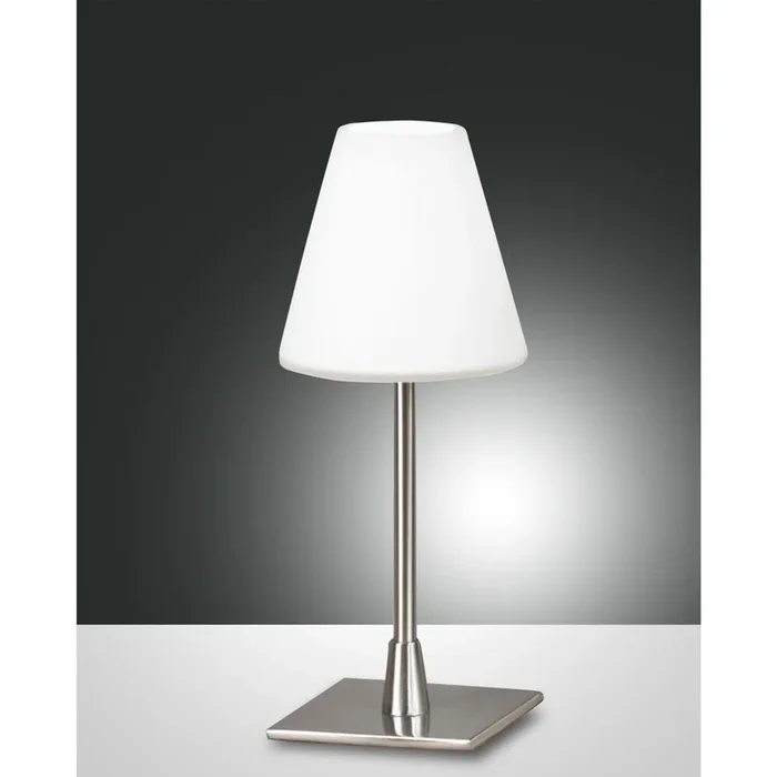 Fabas Luce Lucy Tischleuchte nickel satiniert G9 LED 3568-30-178