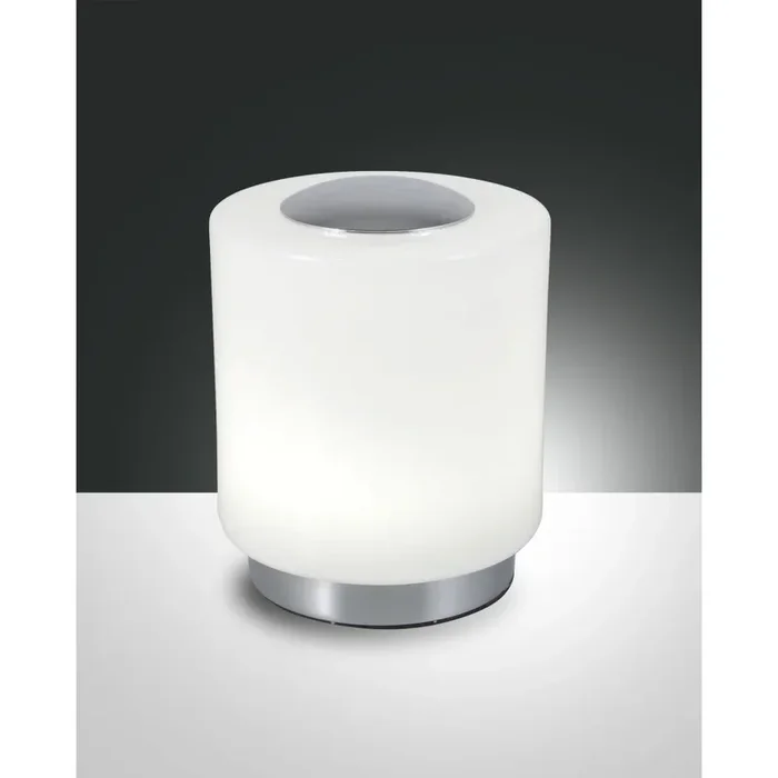 Fabas Luce Simi Tischleuchte LED Chrom, 1-flammig