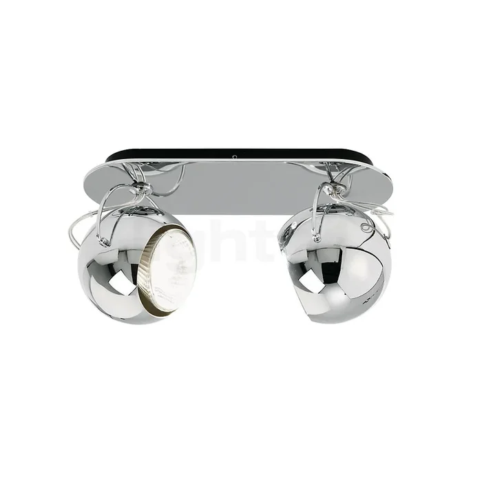 Fabbian Beluga Steel Decken-/Wandleuchte 2-flammig