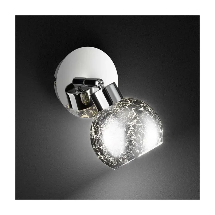 Fara Wandspot silber/chrom strukturiert G9 dreh- und schwenkbar