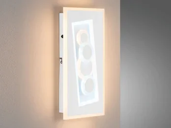 Fischer & Honsel LED Wandleuchte RATIO flach dimmbar & Lichtfarbe, Höhe 38cm