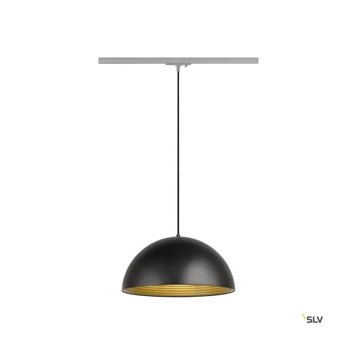 FORCHINI M 40 TRACK, 1~ Pendelleuchte, E27, Pendellänge 150 cm, Adapter silbergrau, 1x max. 40 W, matt schwarz / matt gold