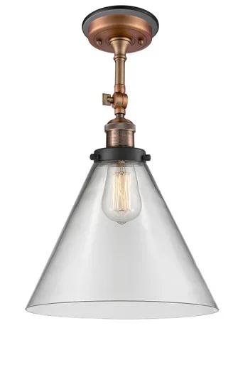 Franklin Restoration One Light Semi-Flush Mount (201FBP-ACBK-G42-L)
