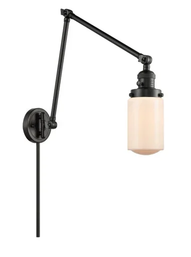 Franklin Restoration One Light Swing Arm Lamp (238-BK-G311)
