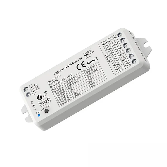 Funk-Dimmer SYS-PRO RF + Zigbee 3.0, 1-5 Kanal, Ausgang 12-24V DC 5x3A, PWM