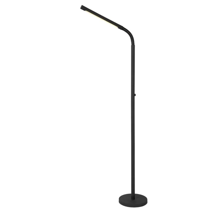 GILLY wiederaufladbare Stehlampe Mit Leselampe Akku/Batterie LED Dim. 1x6W 2700K Schwarz