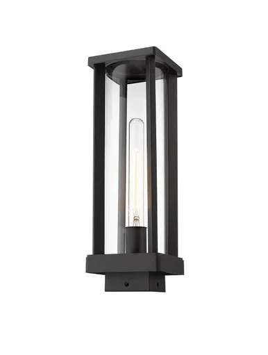 Glenwood One Light Outdoor Post Mount Fixture (586PHMS-BK)