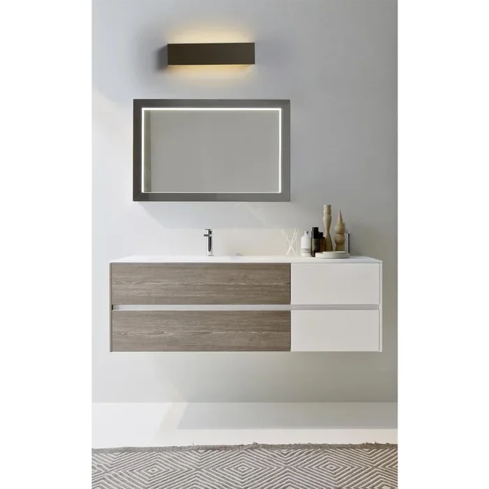 Gradino Wandleuchte 33×8 cm eckigl LED 18W Kaffeebraun