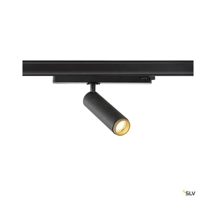 GRIP! M, 3~ Spot, zylindrisch, 2000-3000 K, 15 W, Dim-to-Warm, PHASE, 42°, schwarz / gold