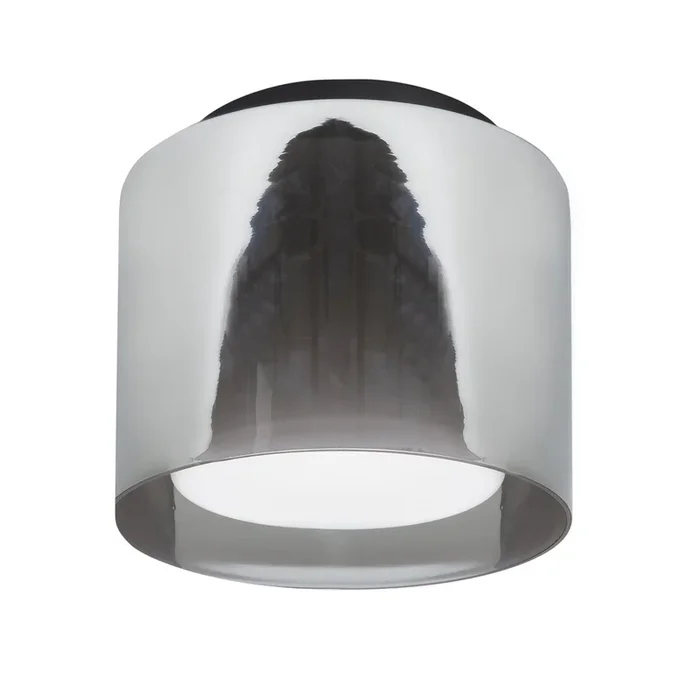 Highlight – Deckenlampe Ice schwarz mit Rauchglas