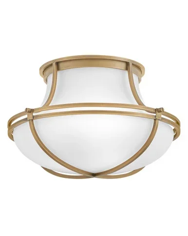 Hinkley Saddler LED Flush Mount in Heritage Brass – 44491HB