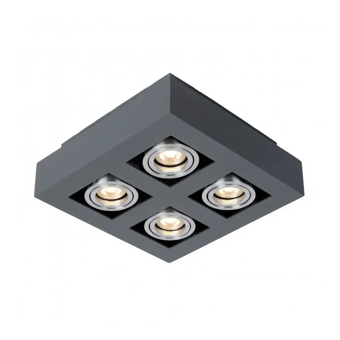 Italux CASEMIRO IT8002S4-BK/AL Aufbau-Downlight 4x50W/GU10