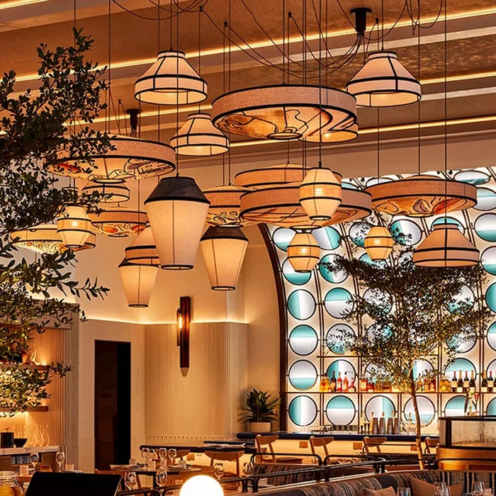 Japanese Restaurant Fabric Pendant ChandelierLF-944-C0001-40CM*52CM-WB10061，DS800558