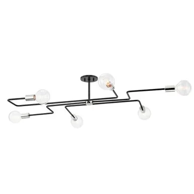 Jena Six Light Semi Flush Mount (H488606L-PN/TBK)