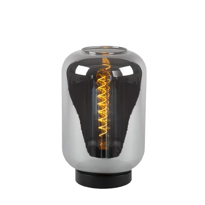 JOANET Tischlampe Ø 22 cm 1xE27 Rauchfarbe Grau