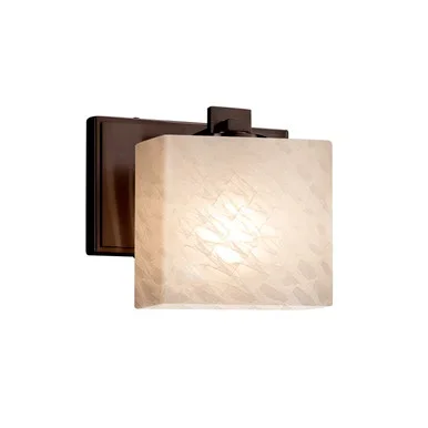 Justice Designs Fusion One Light Wall Sconce in Dark Bronze – FSN-8447-55-WEVE-DBRZ