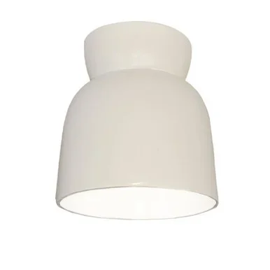 Justice Designs Radiance Collection One Light Flush-Mount in Matte White – CER-6190-MAT
