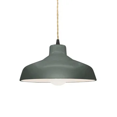 Justice Designs Radiance One Light Pendant in Pewter Green – CER-6260-PWGN-MBLK-BEIG-TWST