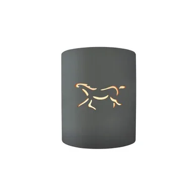 Justice Designs Sun Dagger One Light Wall Sconce in Gloss Grey – CER-9010-GRY-HRSE