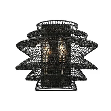 Kokoro Two Light Wall Sconce (B6012-SBK)
