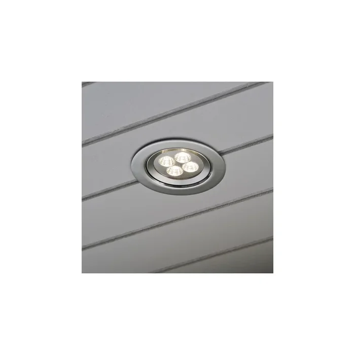 Konstsmide LED Einbaustrahler 230V 7097-000 IP44 rund silber 4W 3500K