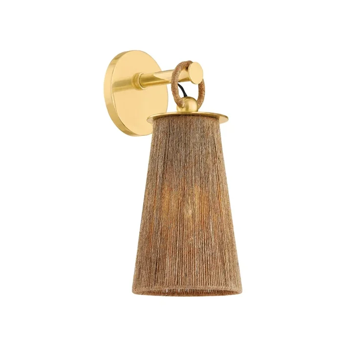 Lauz 1-Light Wall Sconce in Aged Brass by Mandy Cheng 6W x 13.5HH1038101-AGB