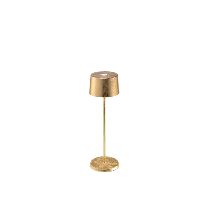 LED Akku-Tischleuchte OLIVIA TAVOLO PRO, 2,2W, 2200K/2700K/3000K, 130-150lm, blattgold