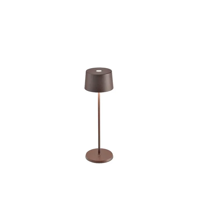 LED Akku-Tischleuchte OLIVIA TAVOLO PRO, 2,2W, 2200K/2700K/3000K, 130-150lm, rostfarben
