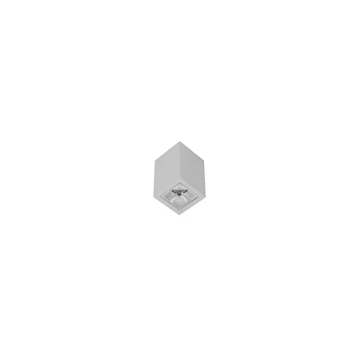 LED Aufbau-Downlight APOLLO MICRO, 8.7×8.7cm, Reflektor facettiert, CRi >90, UGR <19, schaltbar, 7W 4000K 55�, silber