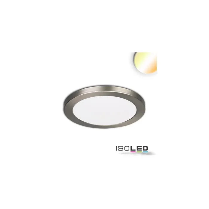 LED Aufbau/Einbauleuchte Slim Flex, 12W, nickel gebürstet, ColorSwitch 3000|3500|4000K
