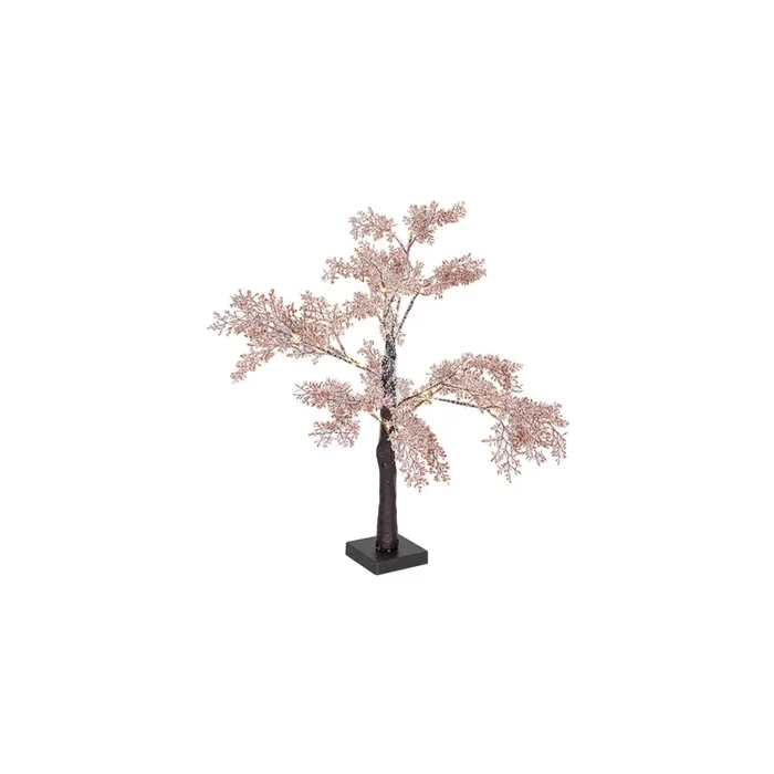 LED-Bäumchen, 29 warmweiße LEDs, rosa braun
