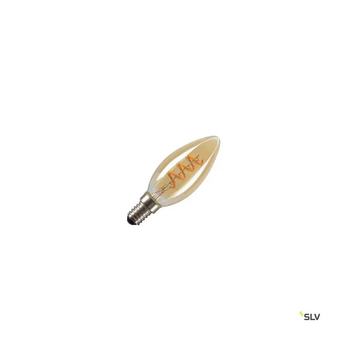 LED C35, LED-Leuchtmittel, gold, E14, 2 W, 2200 K