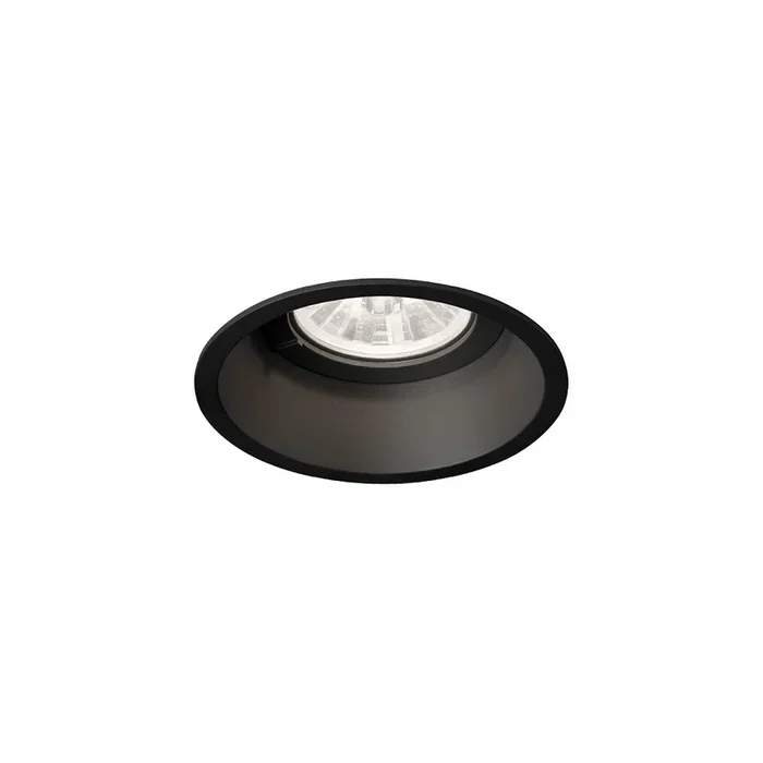 LED Deckeneinbau-Strahler DEEP 1.0, IP20, 1-flammig, 17V, 6/9W, CRi >90, starr, Clipfedern, 3000K 56�, schwarz
