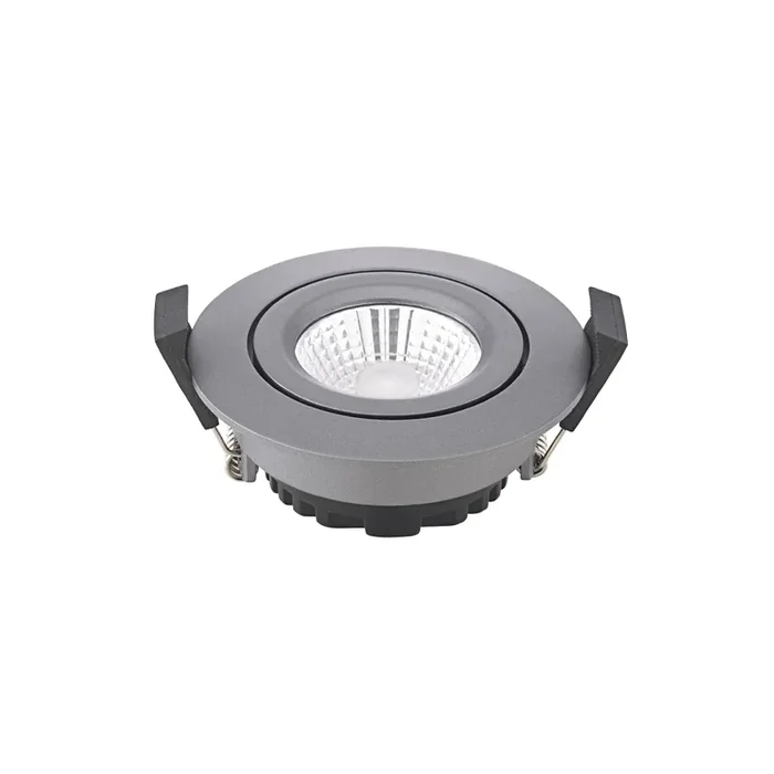 LED Einbau-Downlight DILED 68, IP30, � 8.5cm, 6W 2700-2100K 360lm 36�, CRi 95, Dim-2-Warm, schwenkbar, anthrazit