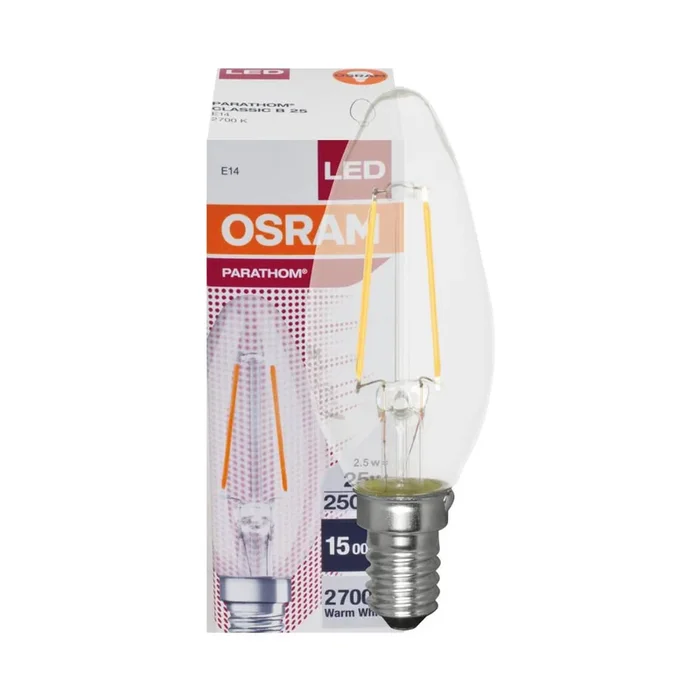 LED-Filament-Lampe PHARATHOM RETROFIT Kerzen-Form 2,5W klar 250lm E14 2700K