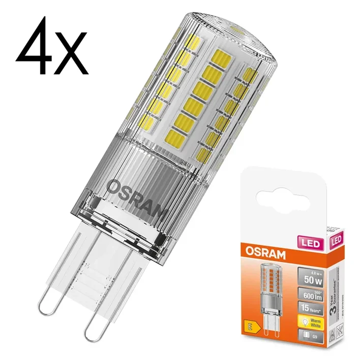 LED G9 4er Set 4,8 Watt 2700 Kelvin 600 Lumen