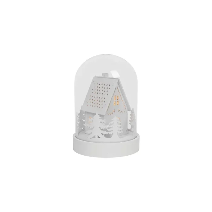 LED-Glocke,KUPOL,3 warmweiße LEDs weiß Haus
