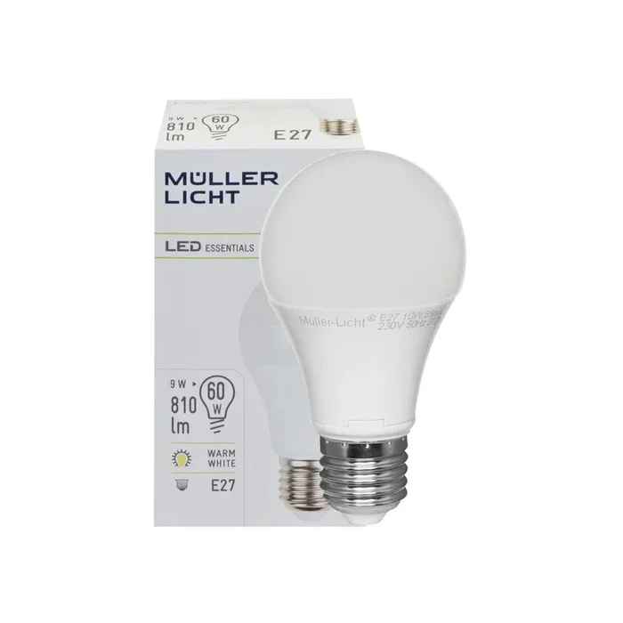 LED-Lampe, AGL-Form,E27/9W, opal, 810 lm,2700K, L 112, Ø 60