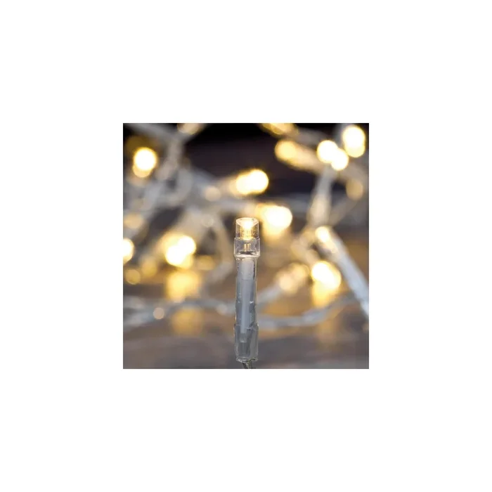 LED-Minilichterkette, warmweiße LEDs klare Birne/Kabel transparent 480-flammig 36m