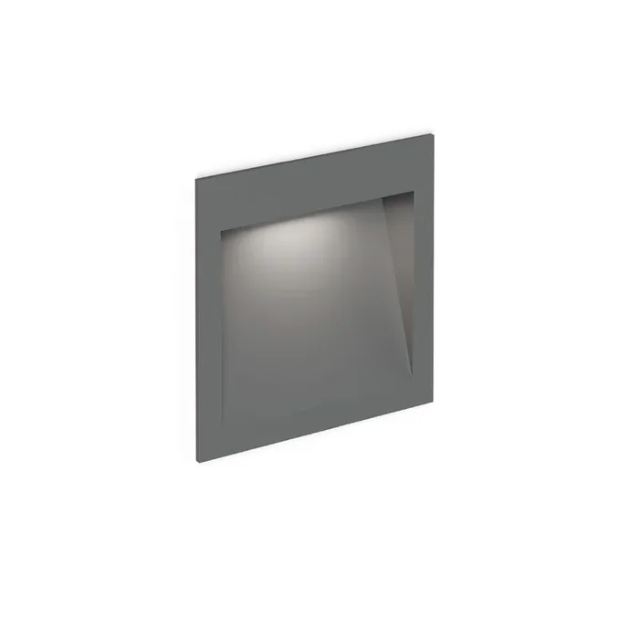LED Outdoor Wandeinbauleuchte ORIS OUTDOOR WALL REC 1.3 LED 3000K D 3/6W 350/700mA 9V CRI90, grau