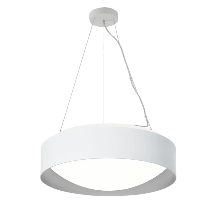 LED Pendelleuchte PREMIUM ARCHITEKTUR, � 30,8cm, 18W, 3000K, 2100lm, IP20, IK02, CASAMBI/Bluetooth, wei�/metallgrau