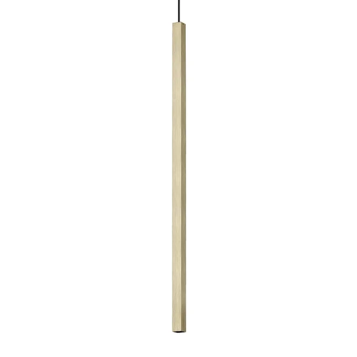LED Pendelleuchte ULTRATHIN D100 ON-OFF, eckig, 11,5W, 3000K, 1150lm, IP20, messing